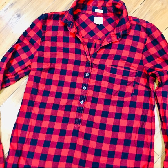 J crew flannel lumberjack plaid shirt long sleeve top winter woman’s sma… - Picture 6 of 7